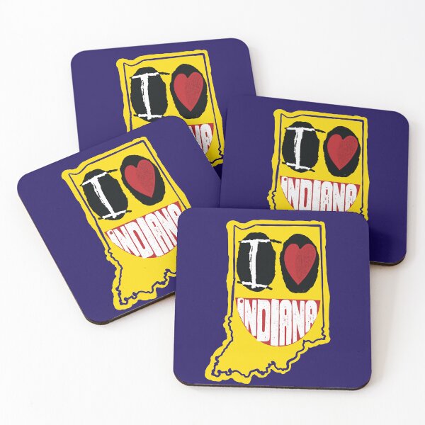 Item preview, I Love Indiana Smiling Face designed and sold by pelagio.