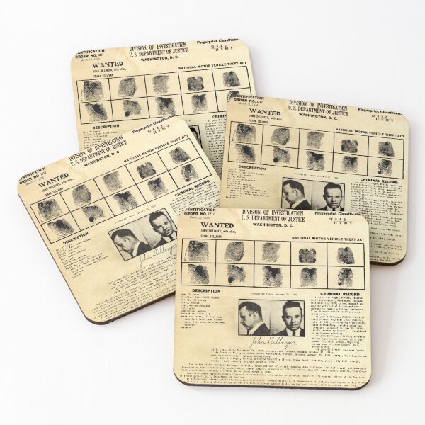 Item preview, Wanted poster John Dillinger published by U.S. Department of Justice designed and sold by SolanaHouse.