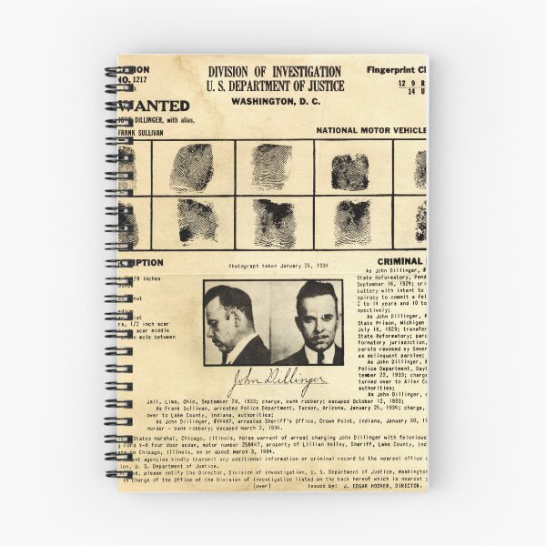 Item preview, Wanted poster John Dillinger published by U.S. Department of Justice designed and sold by SolanaHouse.