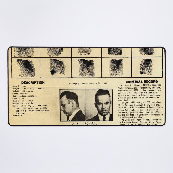 Item preview, Wanted poster John Dillinger published by U.S. Department of Justice designed and sold by SolanaHouse.