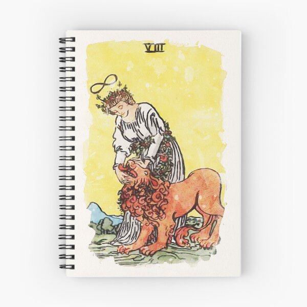 Item preview, Strength Major Arcana Rider-Waite-Smith Tarot Card Watercolor Painting designed and sold by ApolloTarot.