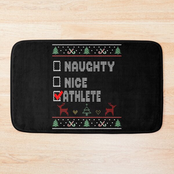 Aperçu de l'œuvre Naughty Nice Athlete, Matching Christmas Group Pajama design créée et vendue par Merchking1.