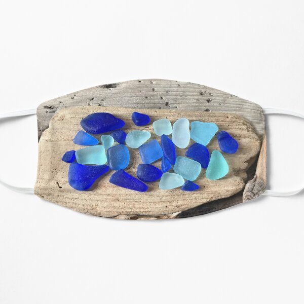 Blue Seaglass ~ Sea Glass Flat Mask