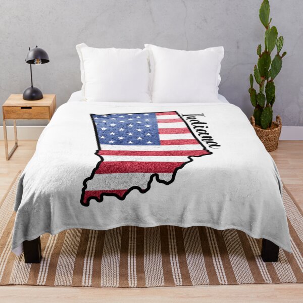 Item preview, Indiana State Outline with Patriotic USA American Flag designed and sold by Gsallicat.