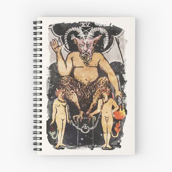 Item preview, The Devil Major Arcana Rider-Waite-Smith Tarot Card Watercolor Painting designed and sold by ApolloTarot.