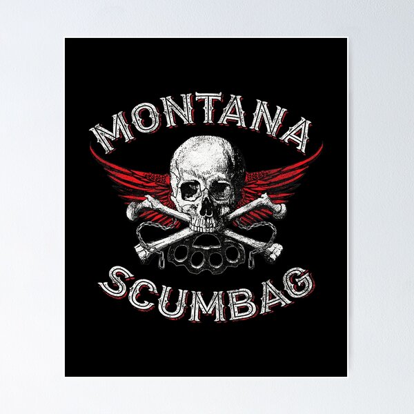 Item preview, Funny Montana Scumbag Vintage Distressed Skull Biker Style Premium designed and sold by SolaFail.