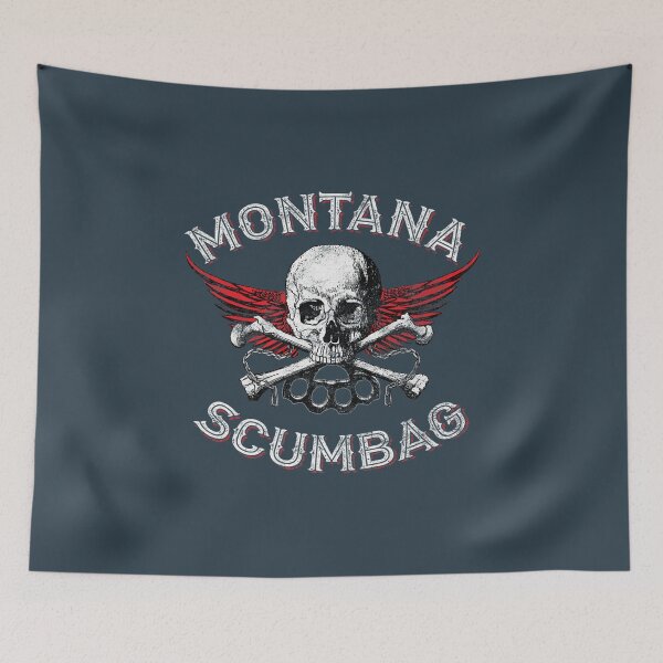 Item preview, Funny Montana Scumbag Vintage Distressed Skull Biker Style Premium designed and sold by SolaFail.