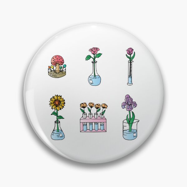 Item preview, Lab Glassware and Flowers Sticker Set Sticker designed and sold by LiluiAoi.
