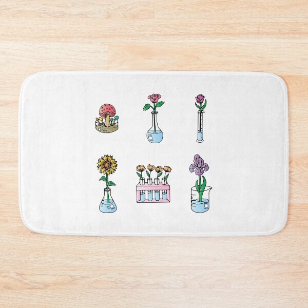 Item preview, Lab Glassware and Flowers Sticker Set Sticker designed and sold by LiluiAoi.
