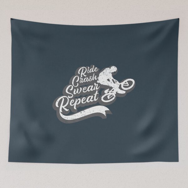 Item preview, Funny BMX Bike Riding Shirt - Ride Crash Swear Repeat Tee designed and sold by SolaFail.