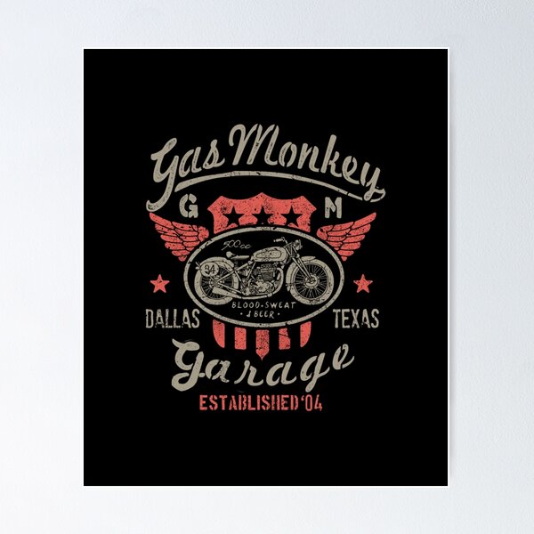 Item preview, Gas Monkey Garage 500cc Bike Winged Badge Pullover Hoodie designed and sold by SolaFail.