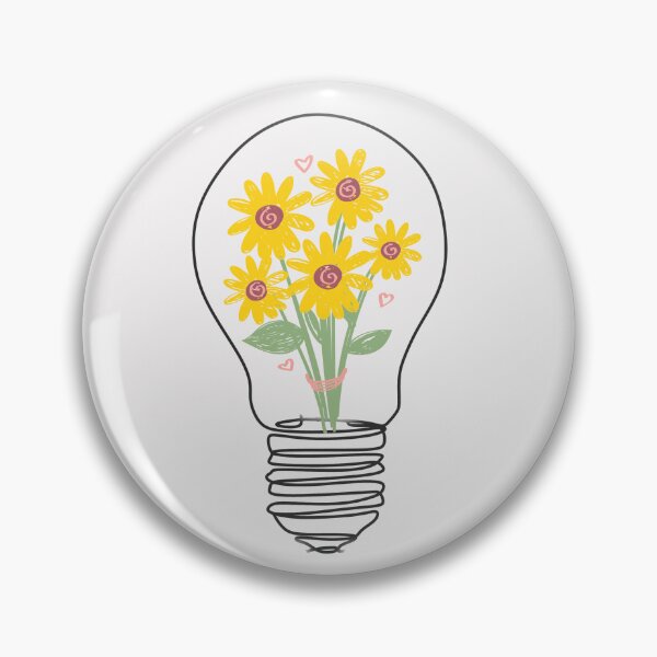 Item preview, Light Bulb With Yellow Flowers designed and sold by ni3ma.
