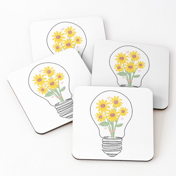 Item preview, Light Bulb With Yellow Flowers designed and sold by ni3ma.