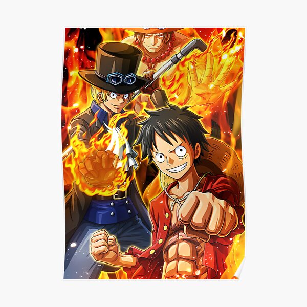 Luffy Sabo Ace One Piece Poster By Brandybare Redbubble 7104