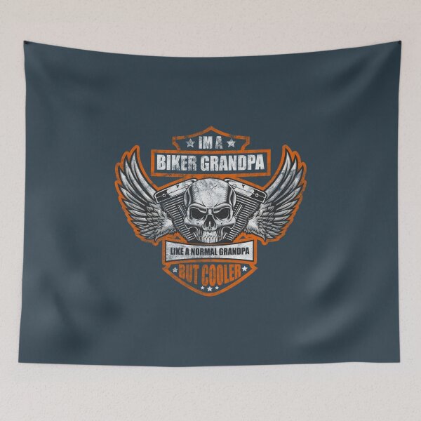 Item preview, Funny I'm a Biker Grandpa like a Normal Grandpa But Cooler Pullover Hoodie designed and sold by SolaFail.