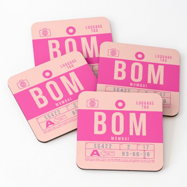 Artikelvorschau, Luggage Tag B - BOM Mumbai India entworfen und verkauft von VoodooCircus.