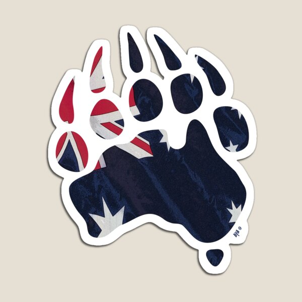 Item preview, Oz Bear paw - true blue flag designed and sold by BearYourArt.
