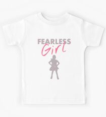 FEARLESS GIRL - Original Grey/Pink Kids Tee