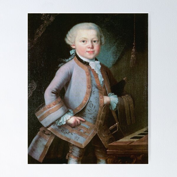 Vista previa del artículo con la obra «The Boy Mozart 1763 Painting», diseñado y vendido por SolanaHouse.