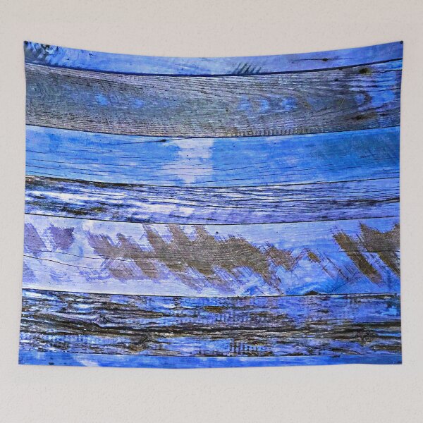 Item preview, Teal-Blue Vintage Wooden Boards Art Photo designed and sold by DEC02.