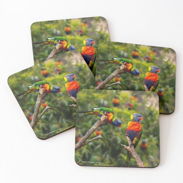 Item preview, Rainbow Lorikeet Love, Australian Birds, Bright and Colorful Birds with personality and sparkle designed and sold by Orianah.