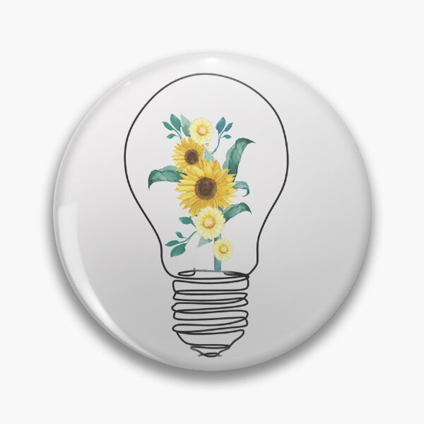 Item preview, Light Bulb With Yellow Flowers designed and sold by ni3ma.