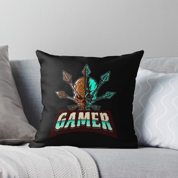 Item preview, Gamer with Primitive Skull with Arrows designed and sold by PRIVARSHU.