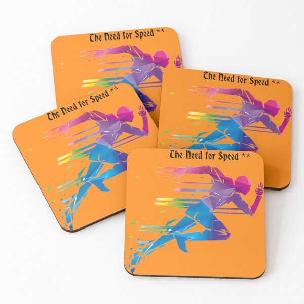 Item preview, Image of a track runner with caption: The need for Speed ** designed and sold by mturns57.