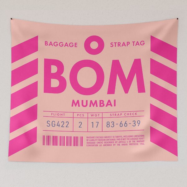 Item preview, Etiqueta de equipaje D - BOM Mumbai India designed and sold by VoodooCircus.