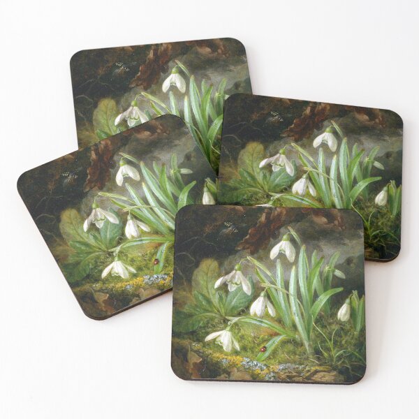 Item preview, Forest Floor with Snowdrops Print Josef Lauer watercolor botanical designed and sold by TeeARTHY.