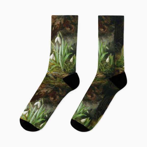 Item preview, Forest Floor with Snowdrops Print Josef Lauer watercolor botanical designed and sold by TeeARTHY.