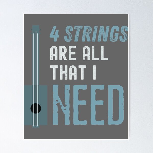 Item preview, 4 Strings Are All That I Need Cigar Box Guitar Classic designed and sold by GodfreyZieme.