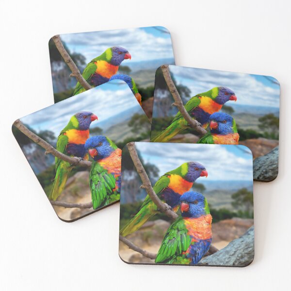 Item preview, Rainbow Lorikeet Love, Australian Birds, Bright and Colorful Birds with personality and sparkle designed and sold by Orianah.