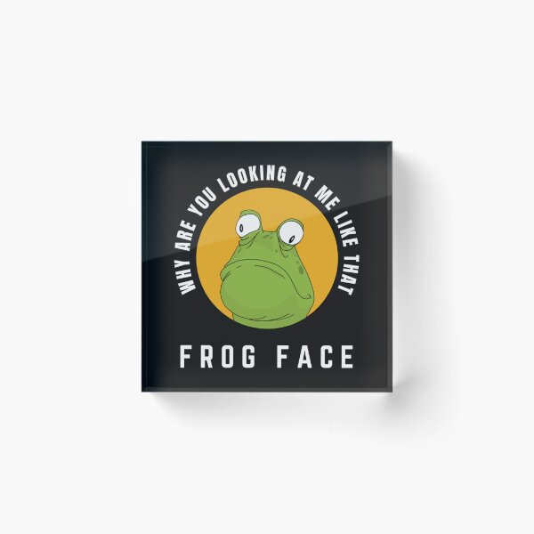 Item preview, Why are you looking at me Frog Face Funny Sarcastic Frog most offensive   designed and sold by SchmickCreation.