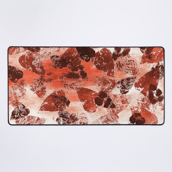 Item preview, Floating leaves Burnt Orange on White by Kathryn Boundy designed and sold by OB-Studio.