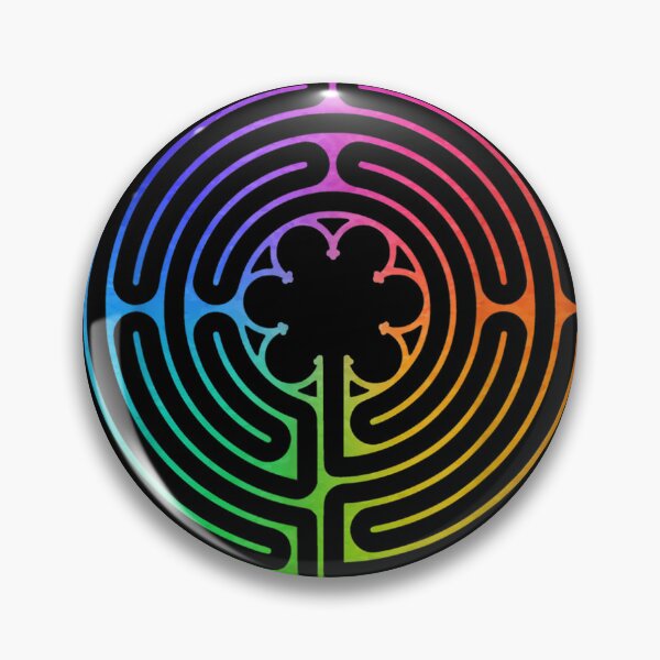 Item preview, Labyrinth Rainbow Chartres Labyrinth Maze Yoga Design T-Shirt designed and sold by BeiswengerBing.