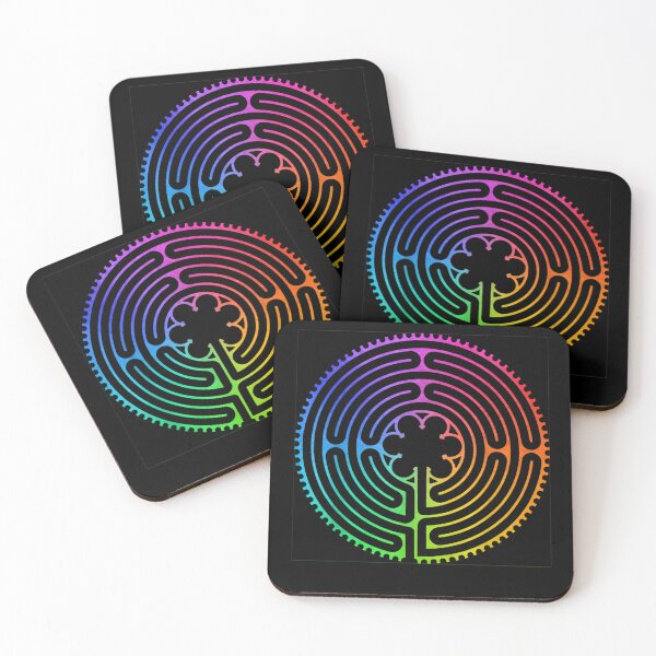 Item preview, Labyrinth Rainbow Chartres Labyrinth Maze Yoga Design T-Shirt designed and sold by BeiswengerBing.