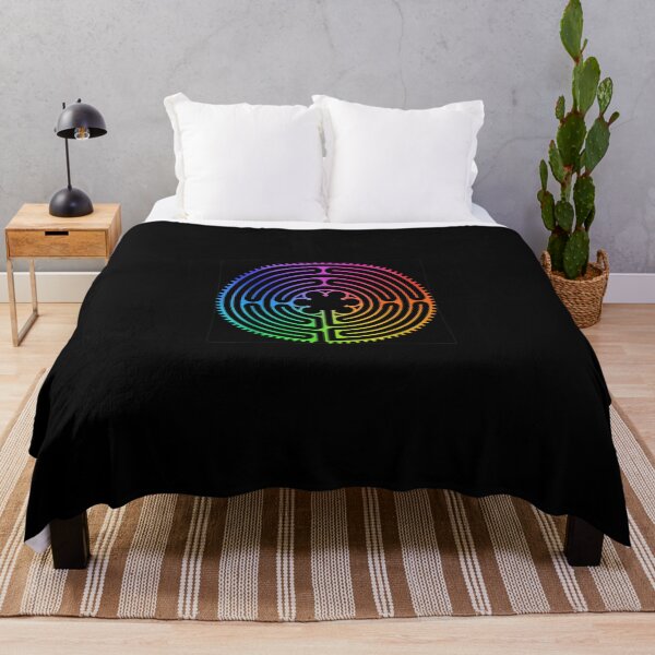 Item preview, Labyrinth Rainbow Chartres Labyrinth Maze Yoga Design T-Shirt designed and sold by BeiswengerBing.