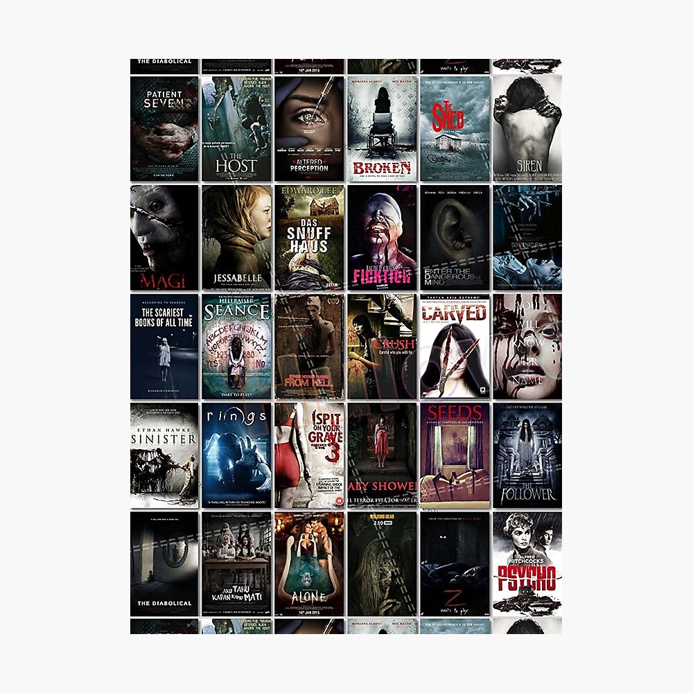 horror movie collage poster