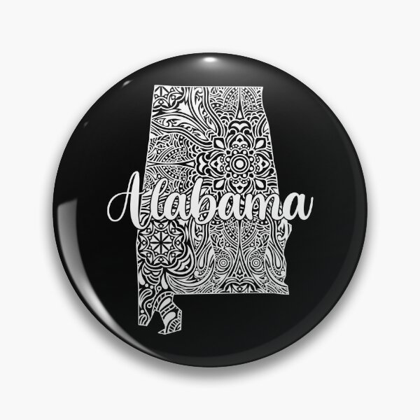 Artikelvorschau, Patriotic Decorative Mandala Style Alabama State Map entworfen und verkauft von mrhighsky.