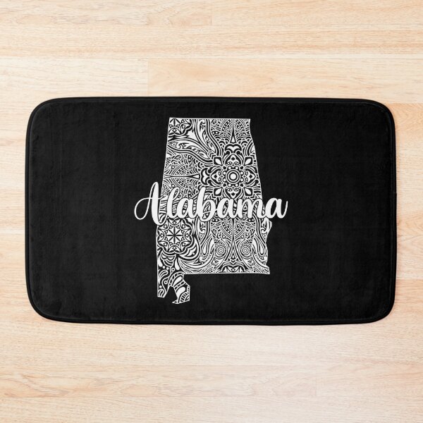 Item preview, Patriotic Decorative Mandala Style Alabama State Map designed and sold by mrhighsky.