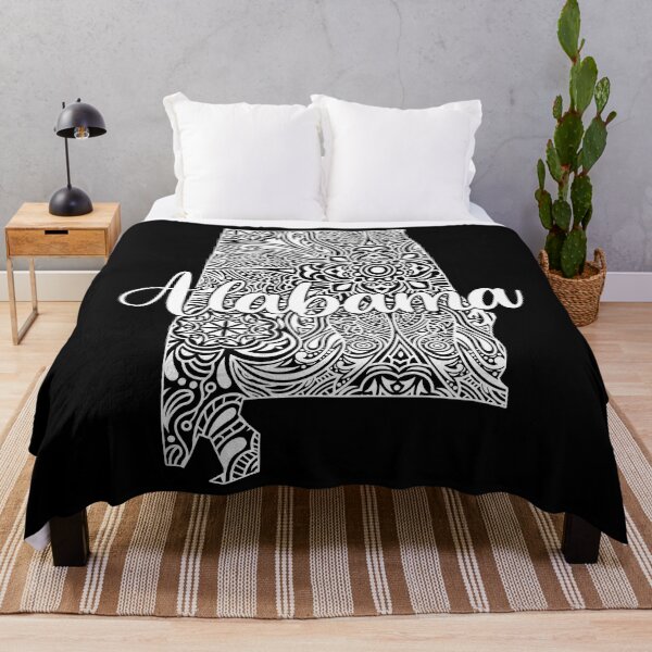 Item preview, Patriotic Decorative Mandala Style Alabama State Map designed and sold by mrhighsky.