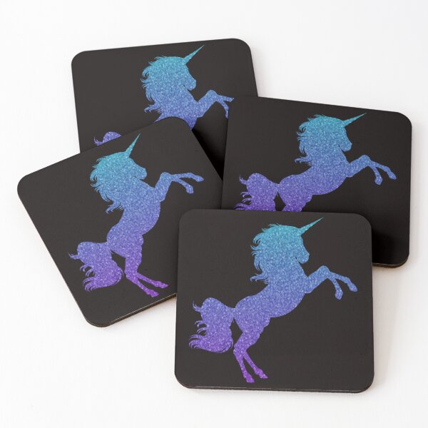 Item preview, Unicornio con purpurina sintética Ombre azul brillante y morado designed and sold by Felicity-K.
