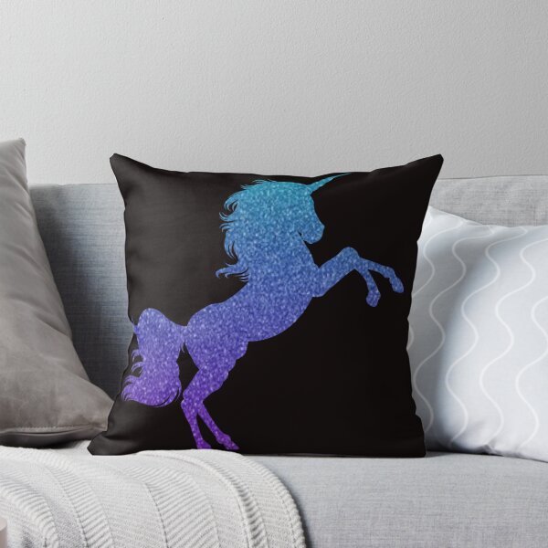 Item preview, Bright Blue and Purple Ombre Faux Glitter Unicorn designed and sold by Felicity-K.