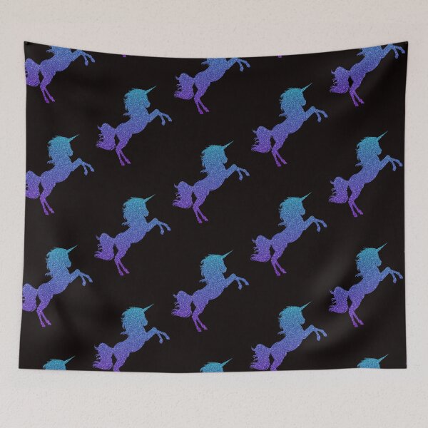 Item preview, Bright Blue and Purple Ombre Faux Glitter Unicorn designed and sold by Felicity-K.