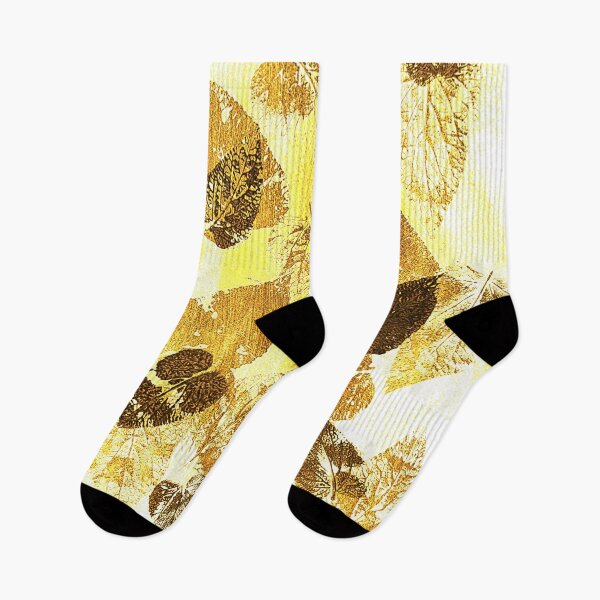 Item preview, Floating leaves Yellow on White by Kathryn Boundy designed and sold by OB-Studio.