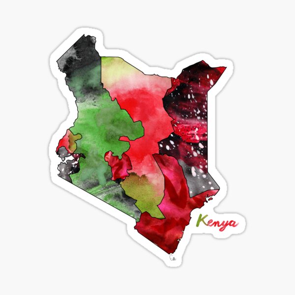 Watercolor Countries - Kenya Sticker