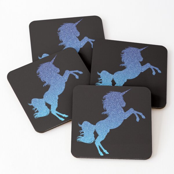 Item preview, Unicornio con purpurina sintética Ombre azul brillante designed and sold by Felicity-K.