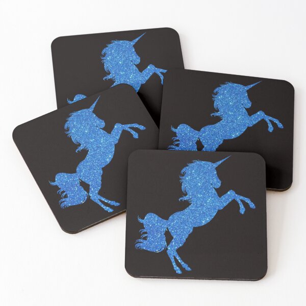 Item preview, Unicornio azul brillante con purpurina sintética. designed and sold by Felicity-K.