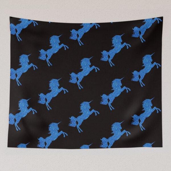 Item preview, Unicornio azul brillante con purpurina sintética. designed and sold by Felicity-K.